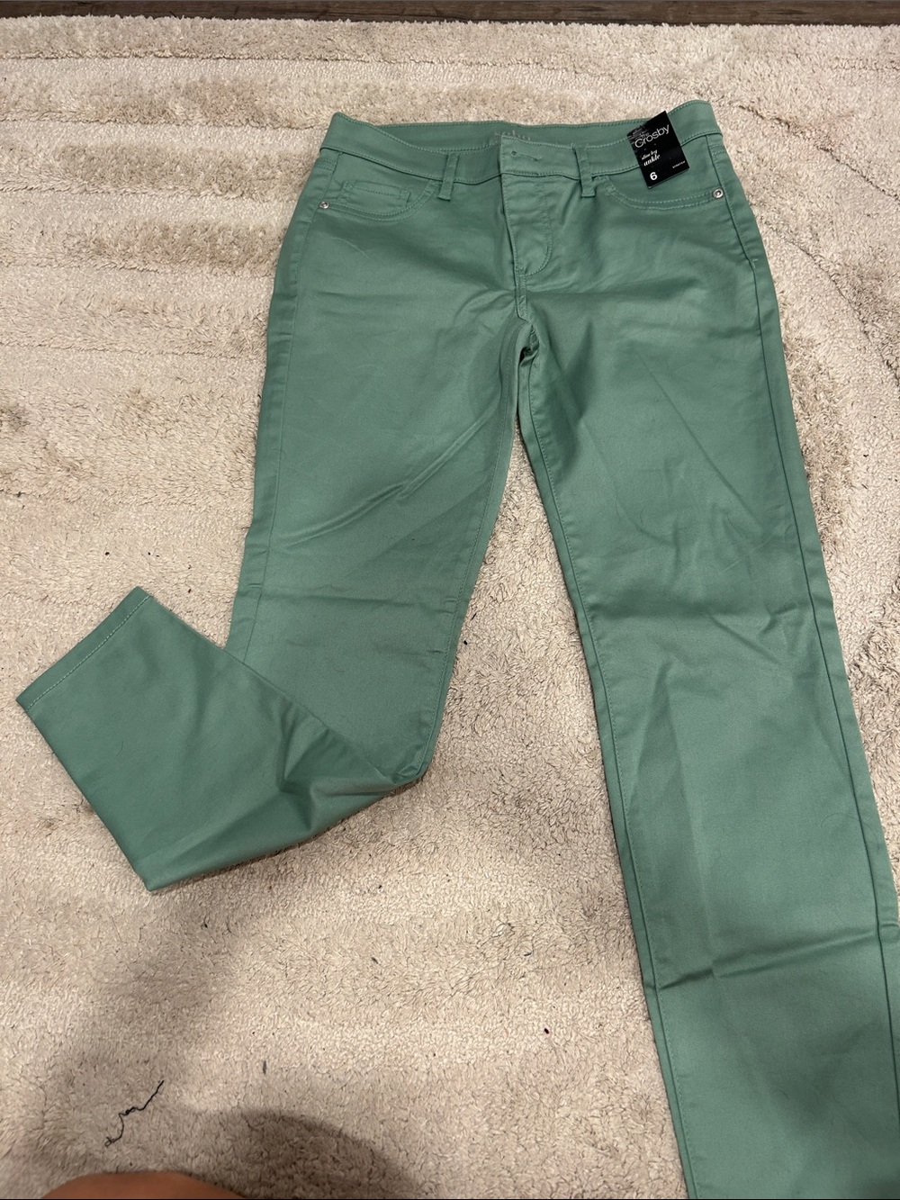 New York & Company Mint Green Straight Leg Pants
